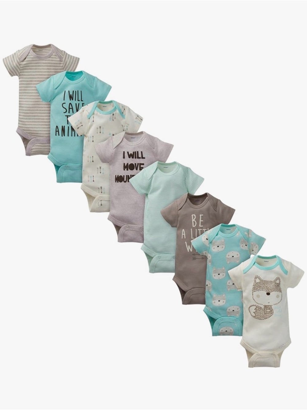 8-Pack bundle of Fox Bodysuits - Preemie